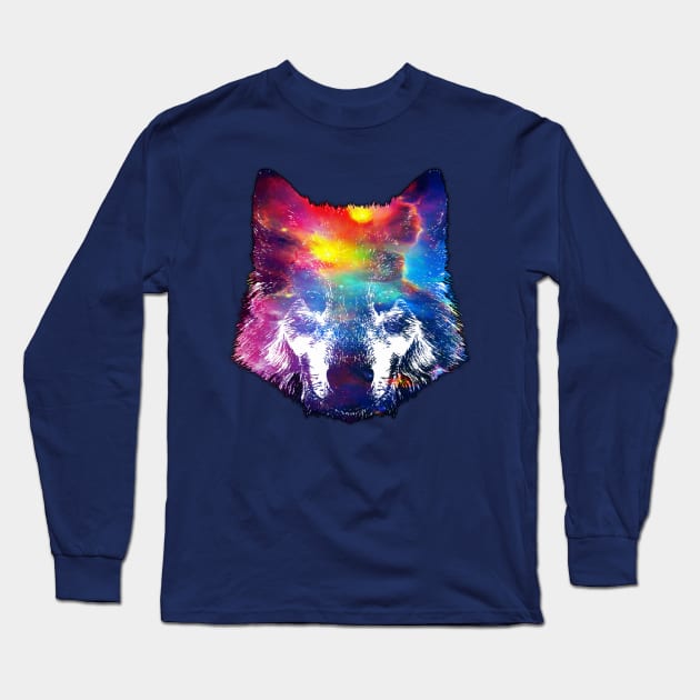 STAR WOLF - GALAXY Long Sleeve T-Shirt by TSOL Games